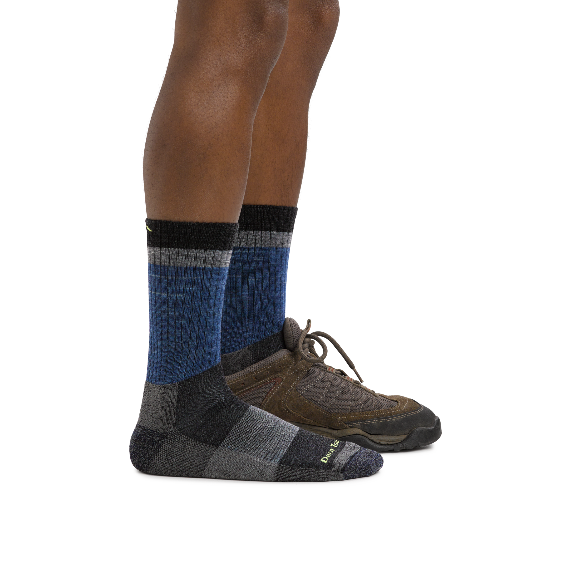 Men's Heady Stripe Micro Crew Lightweight Hiking Socks - Image 5