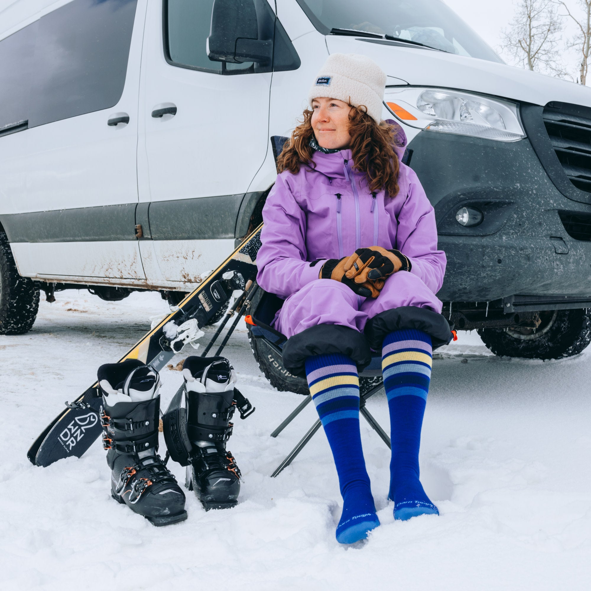 Women's Snowburst Over-the-Calf Midweight Ski & Snowboard Socks - Image 8