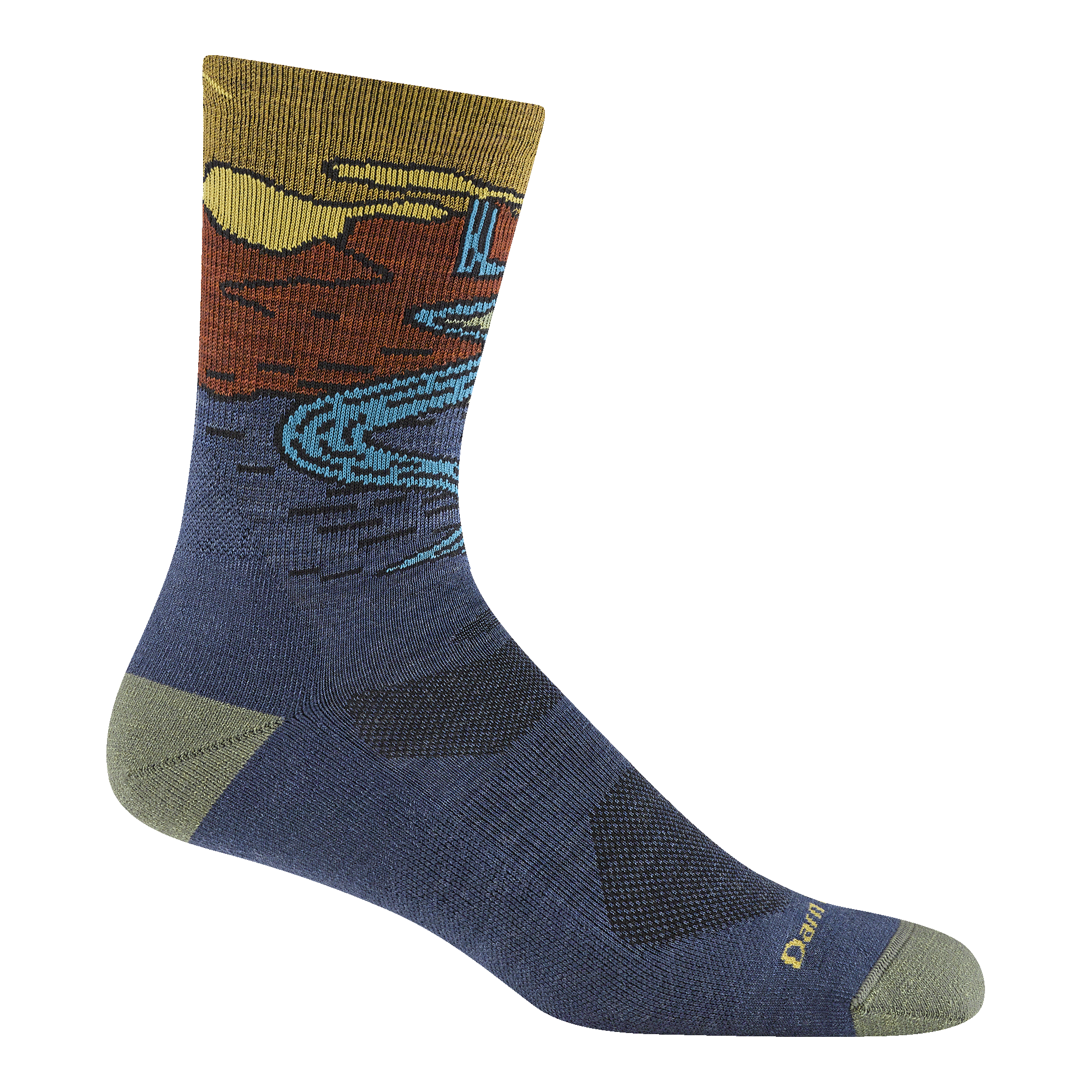 Men's Chasing Waterfalls Micro Crew Lightweight Hiking Socks - Image 9