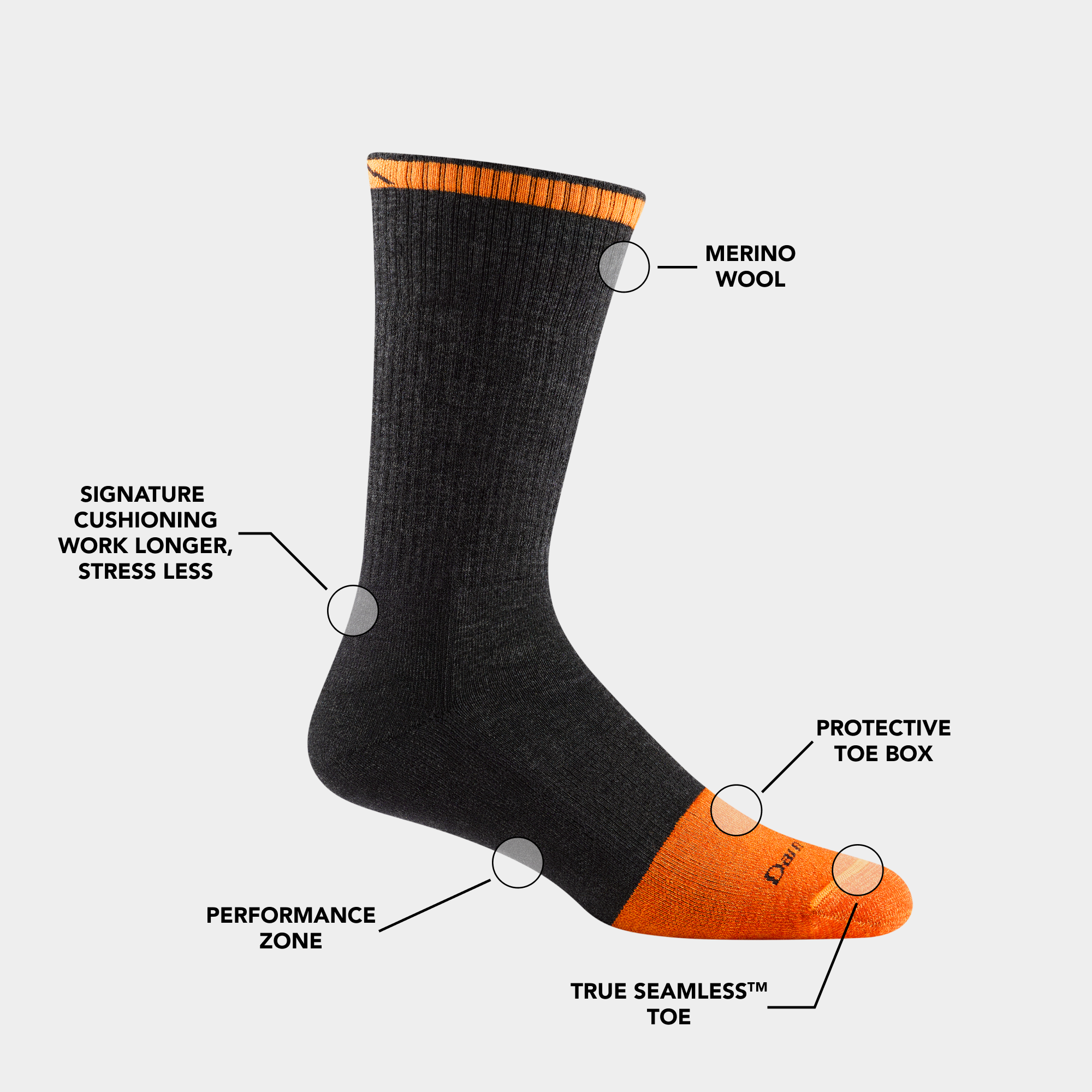 Men's Steely Boot Midweight Work Socks - Image 9